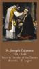 St. Joseph Calasanz Prayer Card-PATRON OF STUDENTS & CATHOLIC SCHOOLS